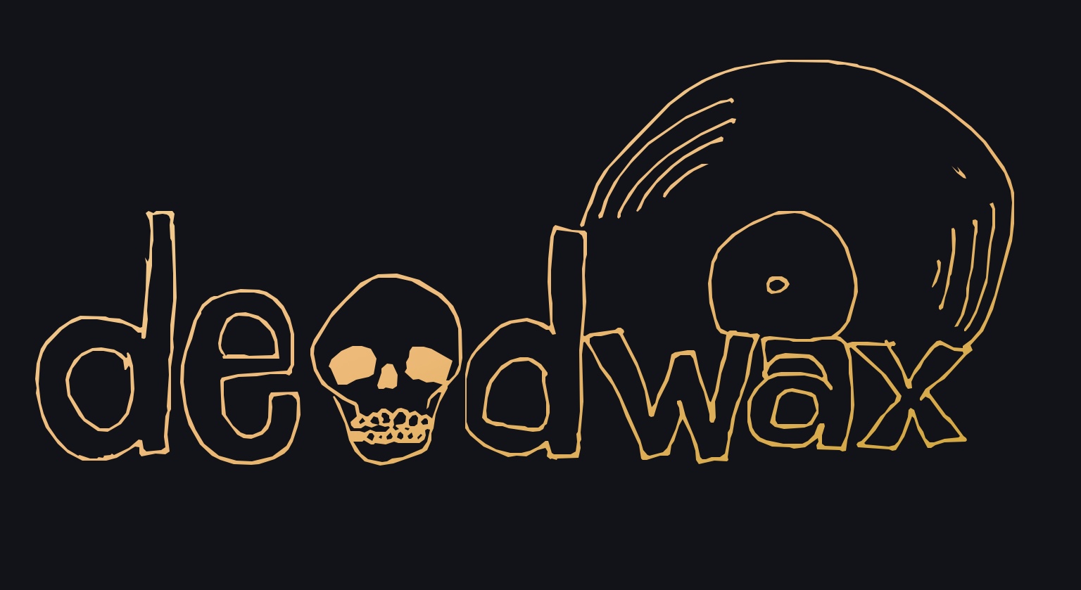 Hope’s original gold Deadwax wordmark, with a skull and record